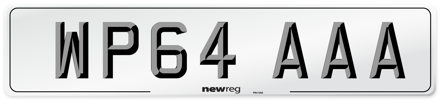 WP64 AAA Number Plate from New Reg